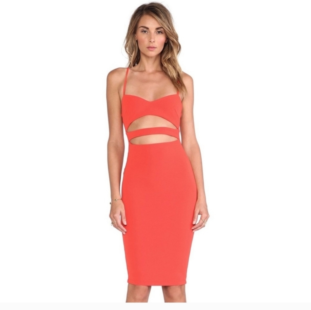 Revolve Nookie Bustier Dress In Red Sz 10
